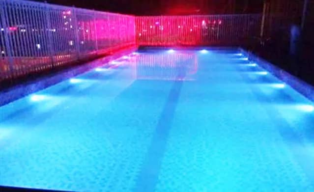 pool light installation effect