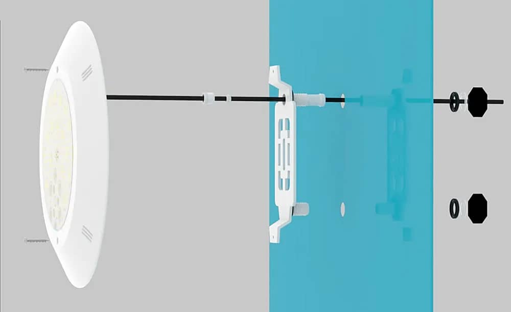 Installation of pool lights illustration