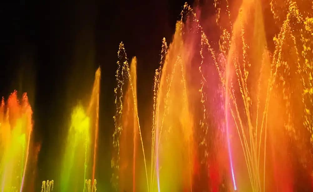Colorful light fountain