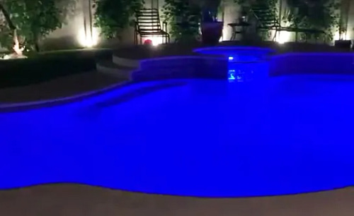 Installation effect of swimming pool lights