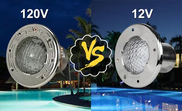 La comparación entre la luz de piscina de 12V y la luz de piscina de 120V