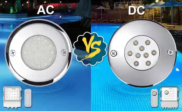 Elija la luz de la piscina: ¿CA o CC?