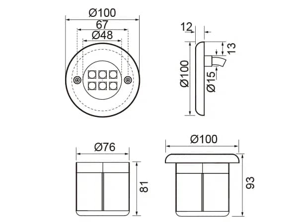 pool light size