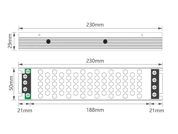 dimming controller drive power size