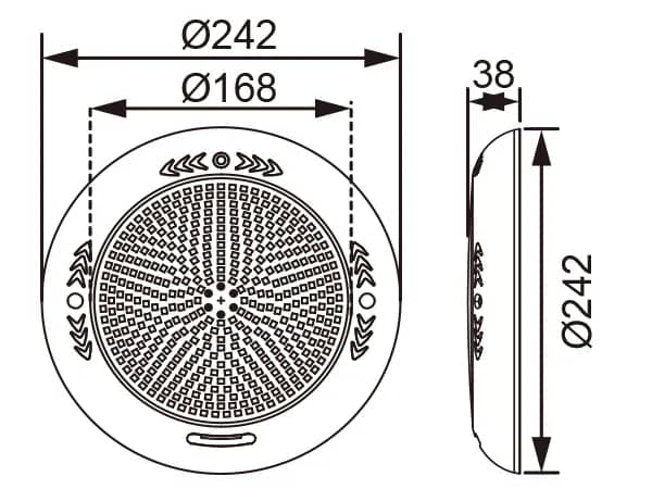 pool light size