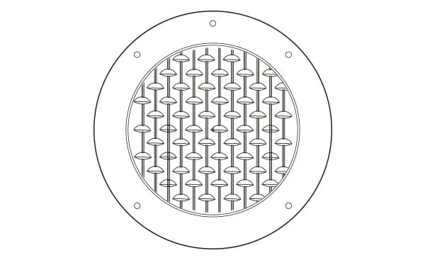 stripes or raised particles