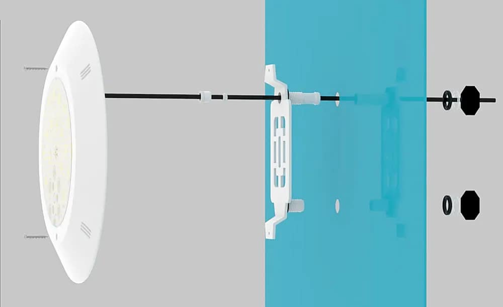 Installation of pool lights illustration