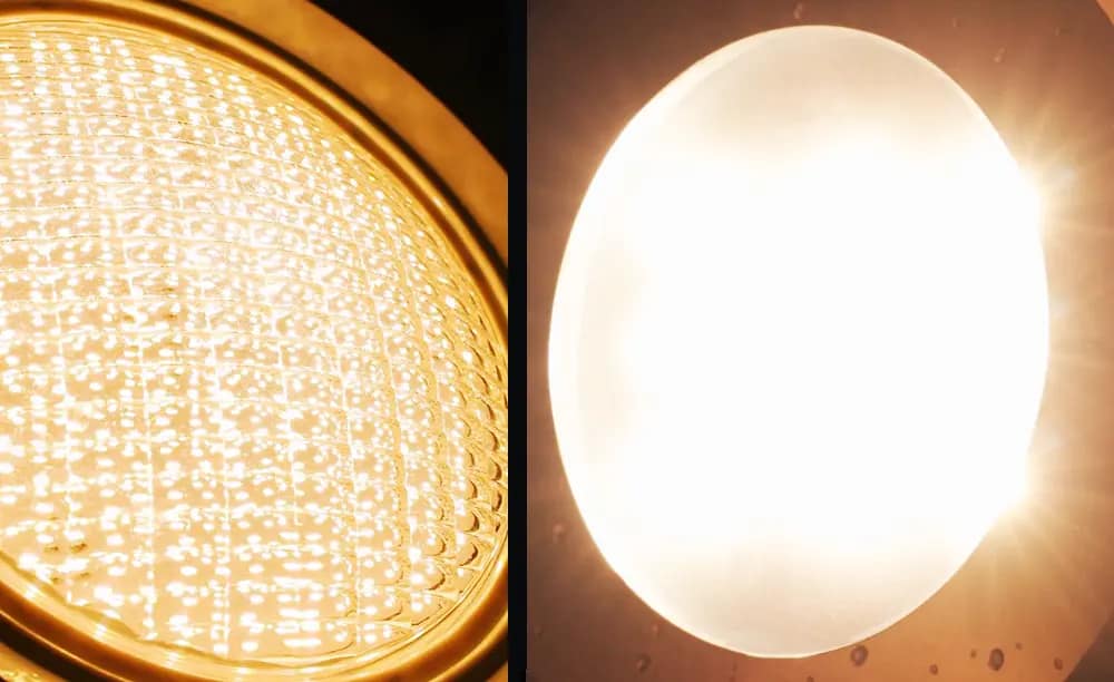 Anti-glare and regular pool lights